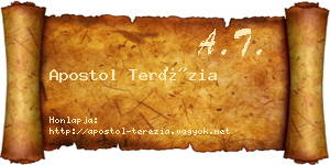 Apostol Terézia névjegykártya